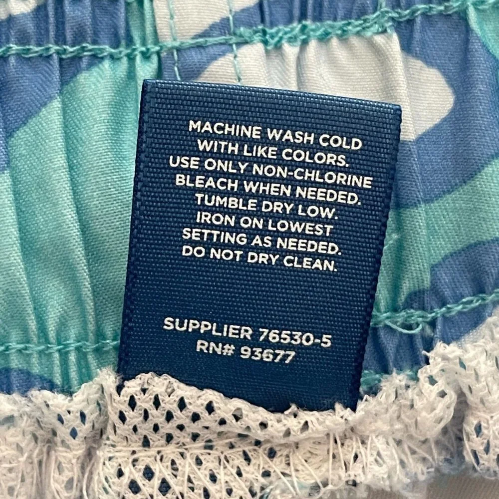 Arizona Jean Co. Men's Swim Trunks Shorts Blue White Size S Small